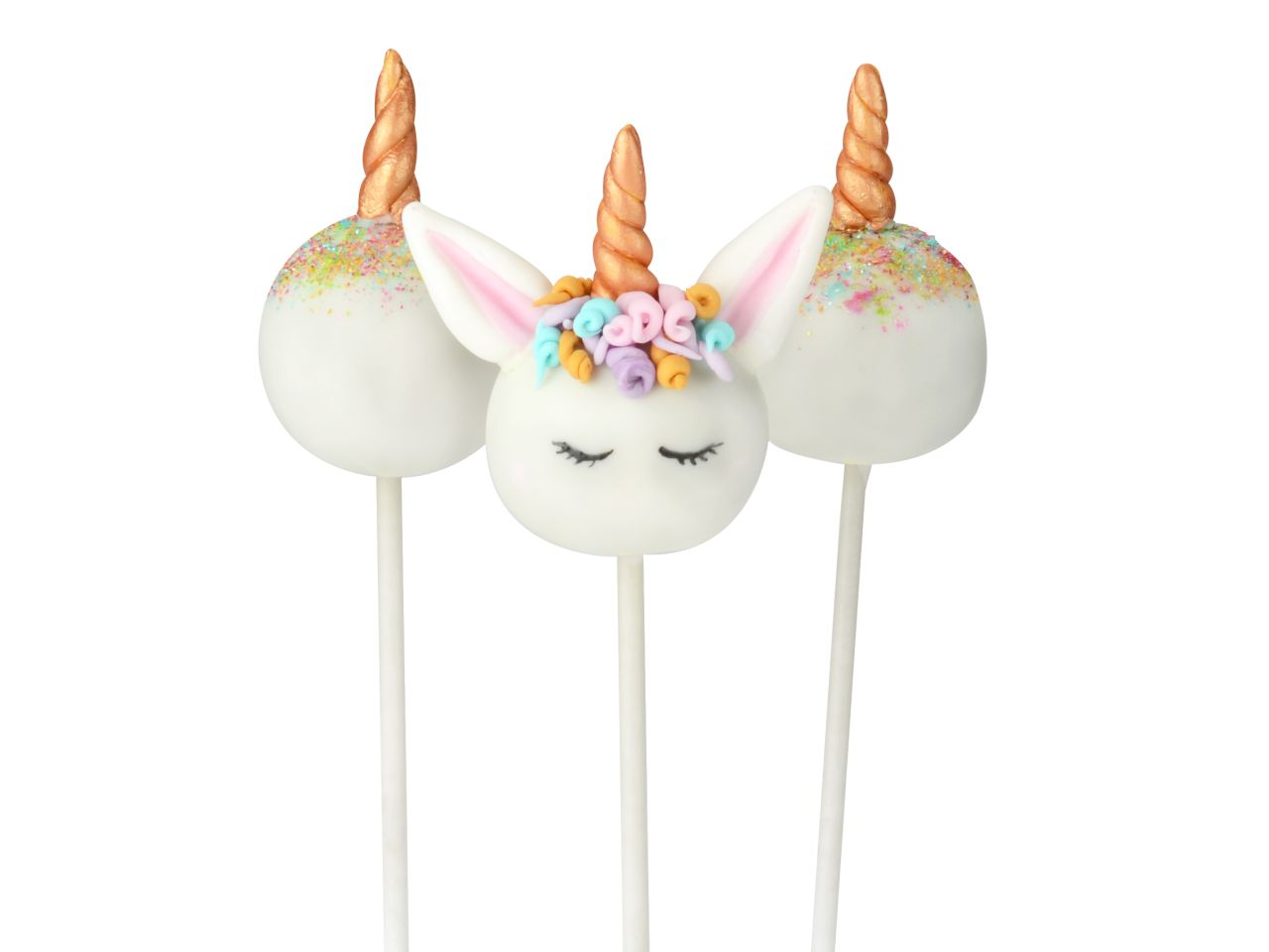 Cake Pop Former, Kunststoff, Weiß-Lila, 3 Aufsätze (Blume, Stern, Herz)