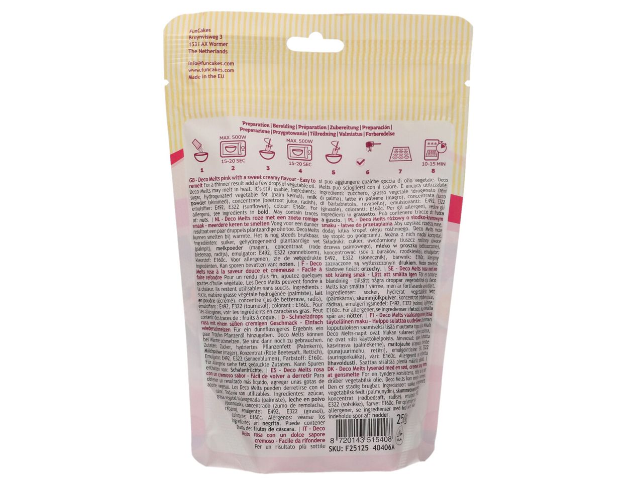 Fettglasur, Deco Melts, rosa, 250g