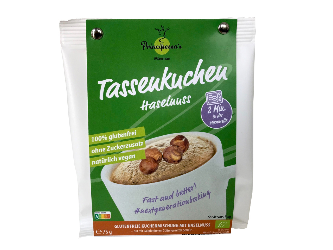 Principessa's Bio Tassenkuchen Haselnuss 75g