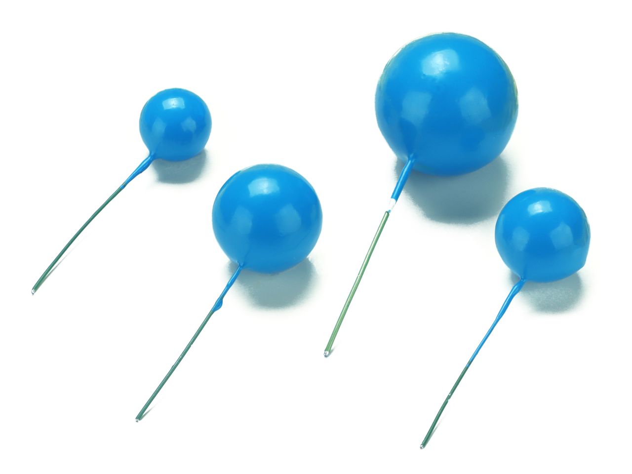 Cake Topper: Royalblaue Bubbles, Königsblau, 4 Stück à 20, 25, 30 & 40 mm