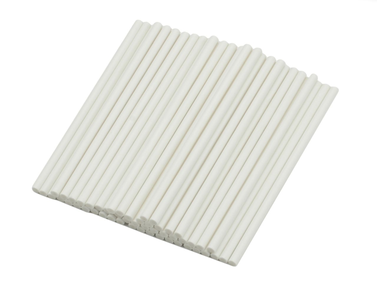 CakePopstiele / Lutscherstiele, weiß, 50 Stück, ca. 10 cm