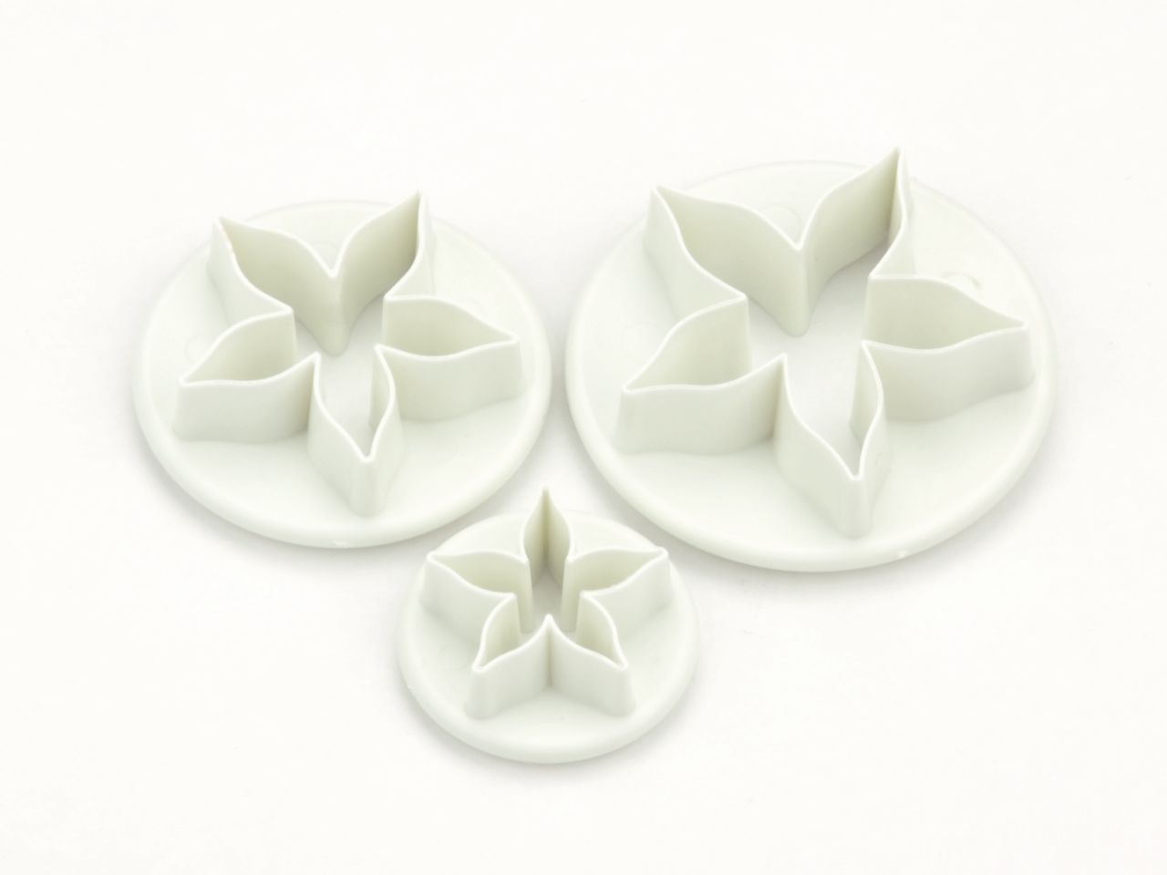 Ausstecher-Set: Blütenkelche, Kunststoff, 3er-Set, 2, 3, 4 cm