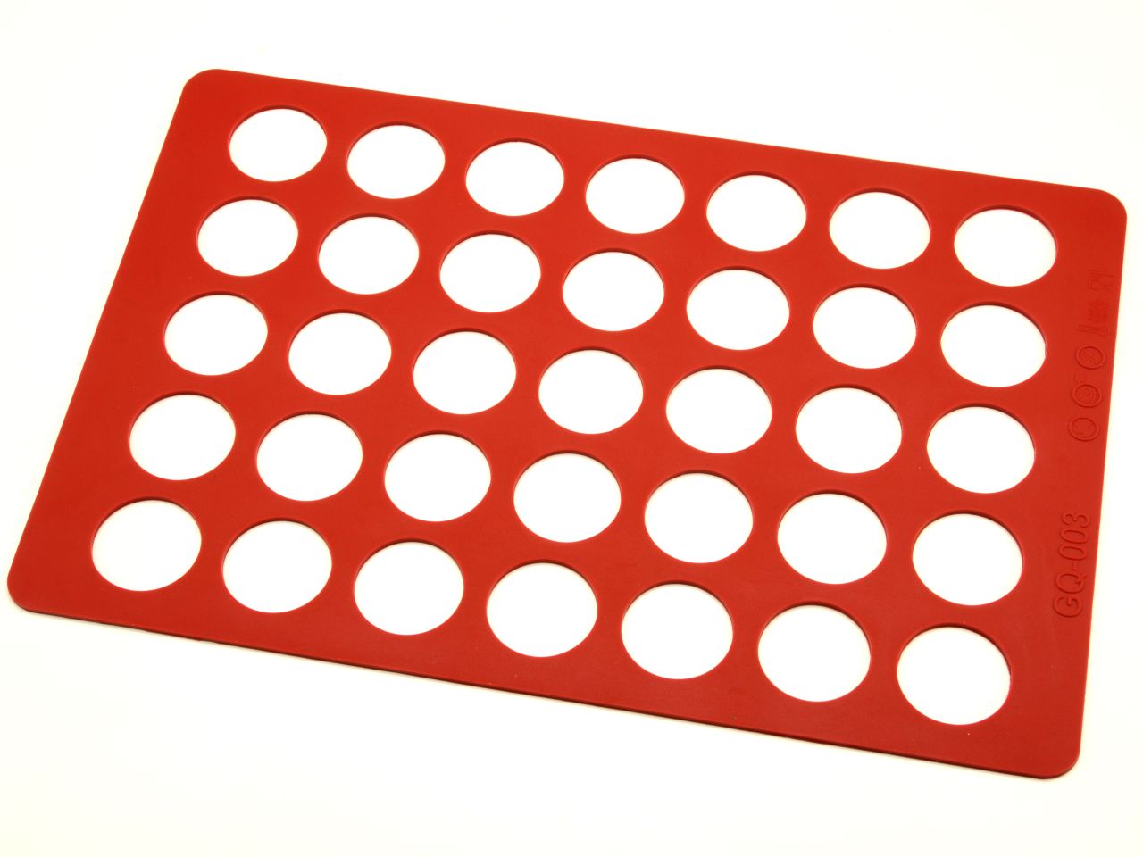 Schokoladen-Rahmen: Aufleger Kreis, Silikon, Rot, 35 Mulden à 3 cm