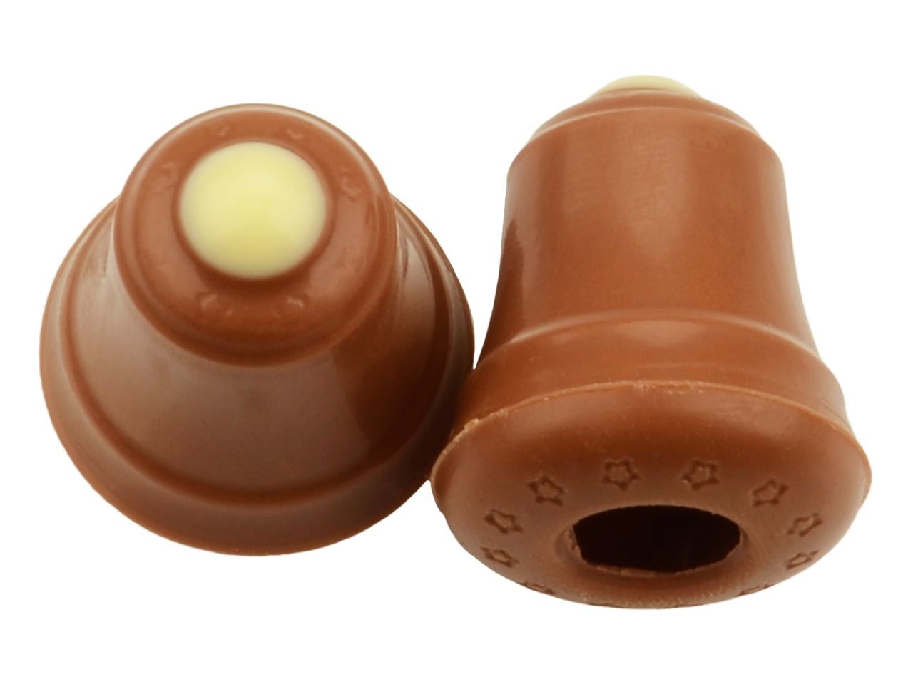 Pralinen-Hohlkörper: Glocke, Vollmilch, 1 Folie/63 Stück à 25,5 x 25,5 x 30 mm (3,6 g)