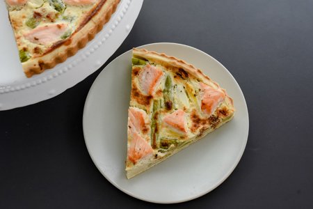 Spargel Lachs Quiche