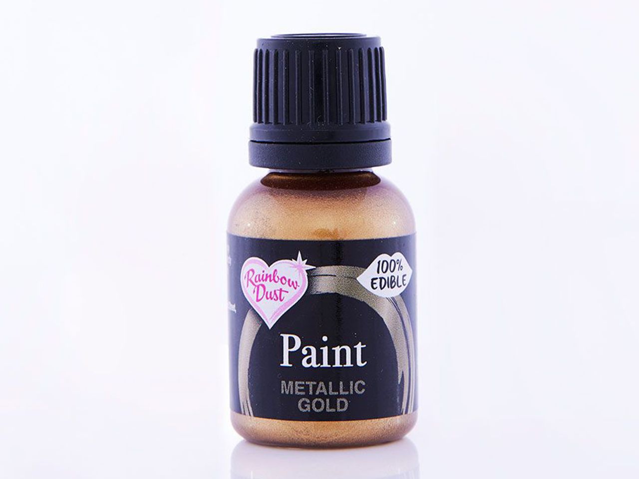 Rainbow Dust: Flüssige Lebensmittelfarbe Metallic Gold, 25 ml