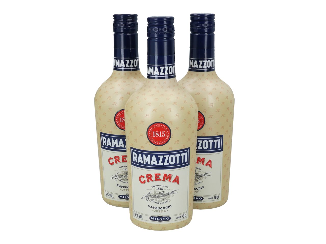 Ramazzotti: Crema, Cappuccino-Sahne-Likör, 17 % Vol., 50 ml für Pralinenfüllung