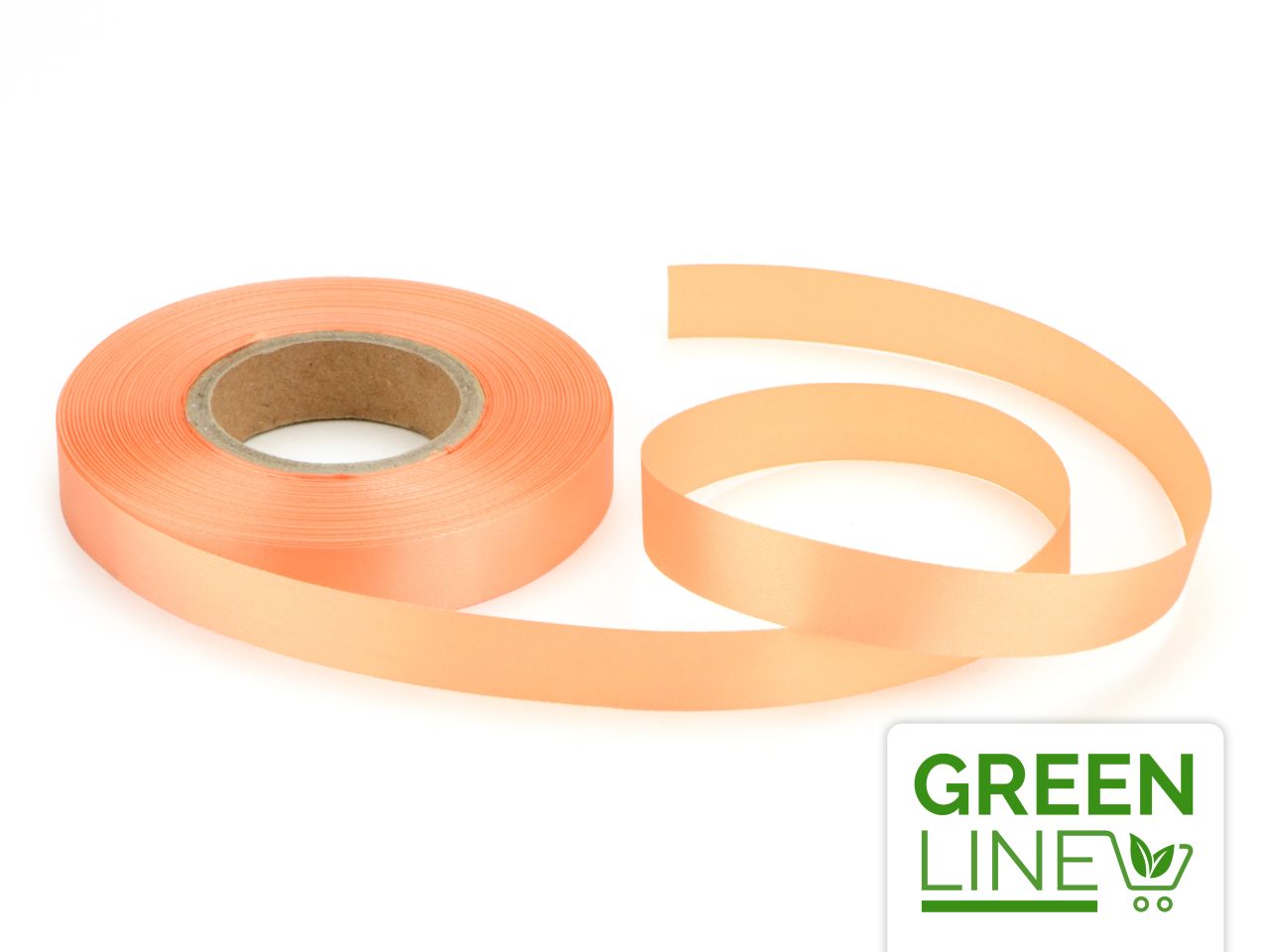 Satinband: Lachs, Polyester, 30 Meter à 14 mm, GREENLINE