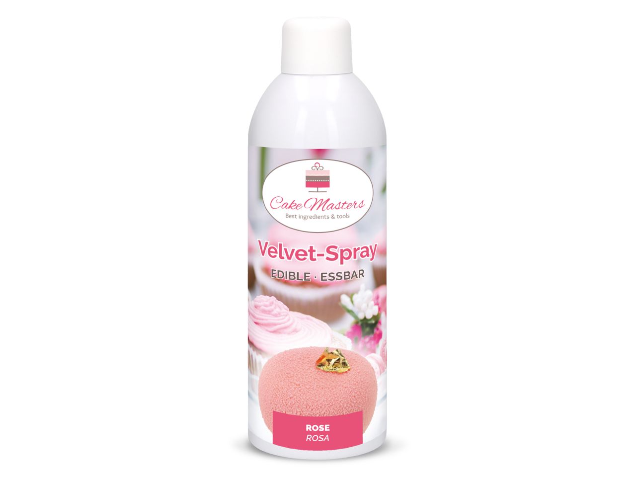 Velvet-Spray für Samt-Effekt, essbar, Rosa, 400 ml