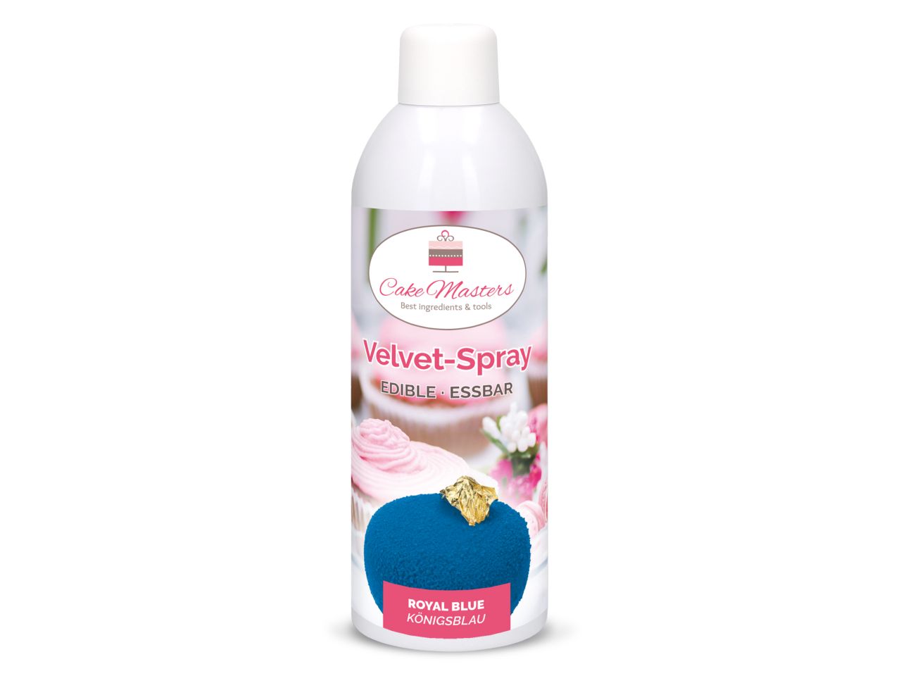 Velvet-Spray für Samt-Effekt, essbar, Königsblau, 400 ml