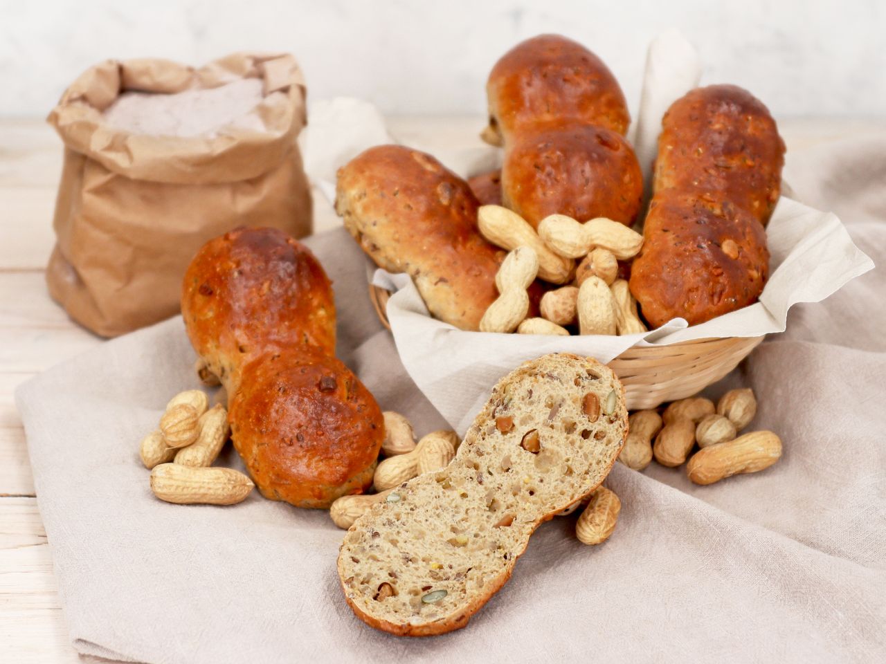 Backmischung Knackige Erdnussbrot und -brötchen 1kg