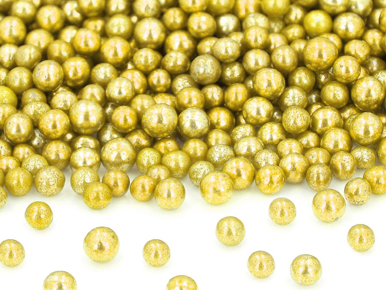 Zuckerperlen Große Goldperlen, goldfarben, 5 mm, 50 g