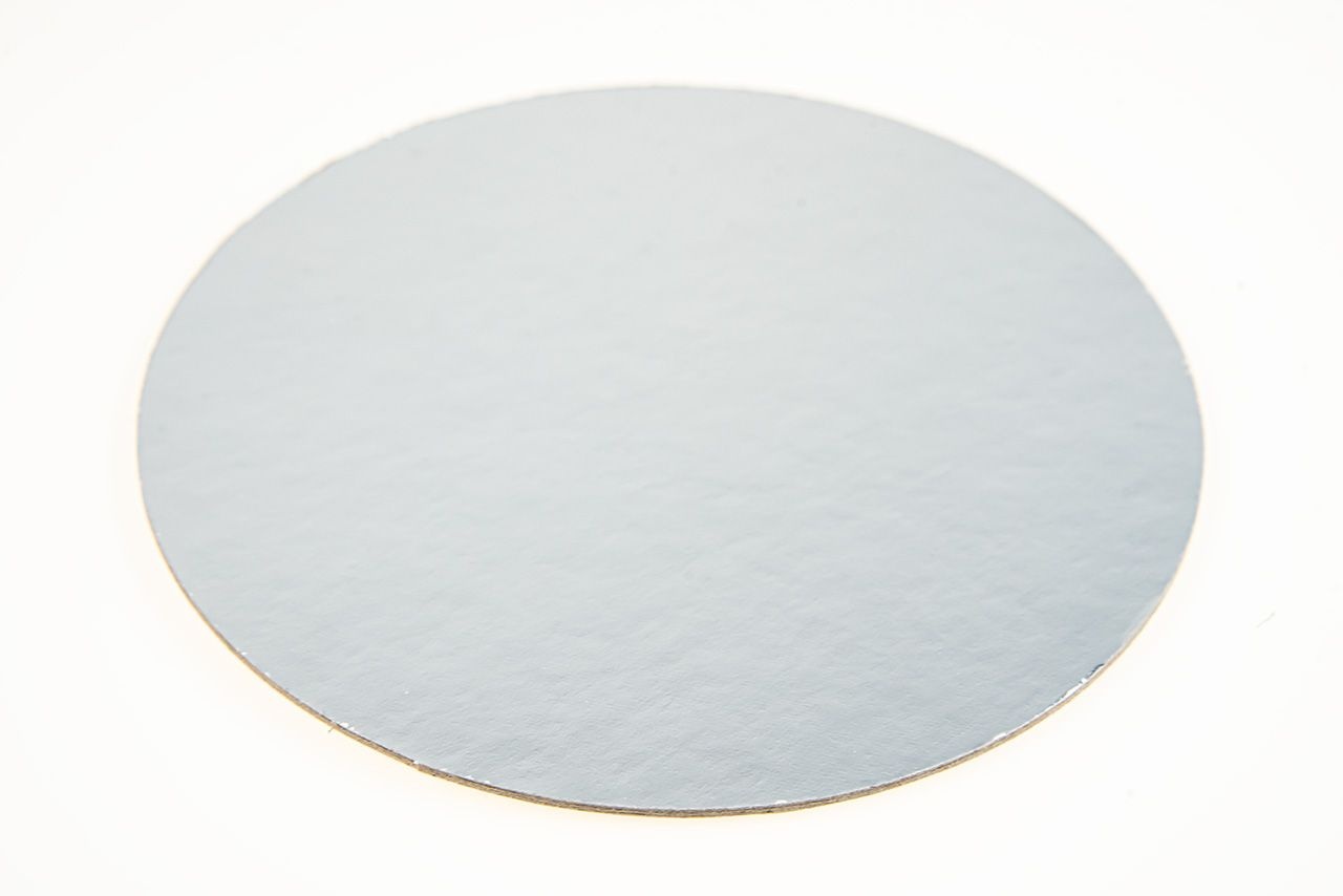 Cake Board / Tortenplatte, Ø ca. 15 cm, silber/gold, 3 mm