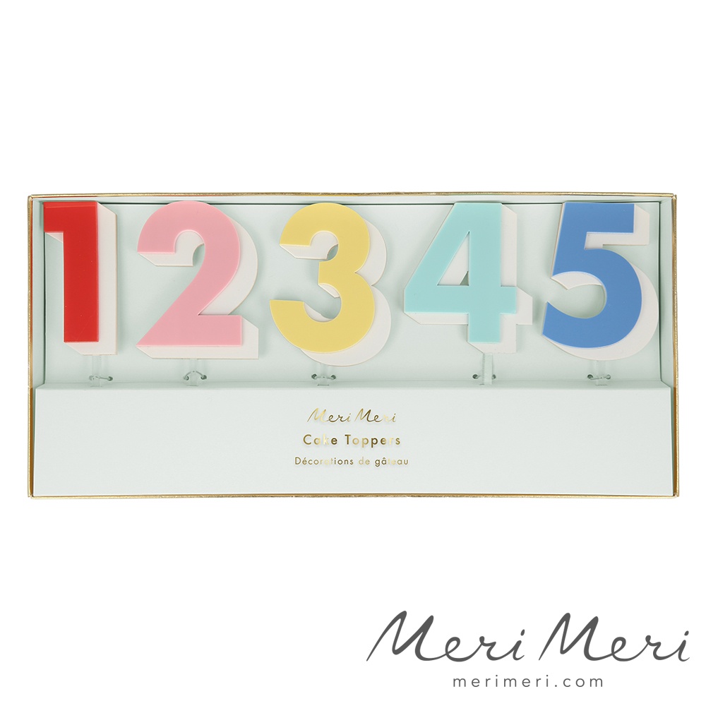 Meri Meri Cake Topper Zahlen, 10 Stk., Höhe ca. 11 cm
