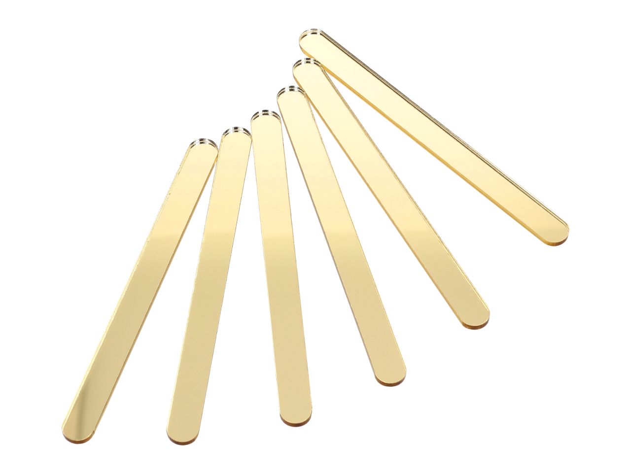 Eisstiele: Gold, Kunststoff, goldglänzend, 6 Stück á 11,5 x 1 cm