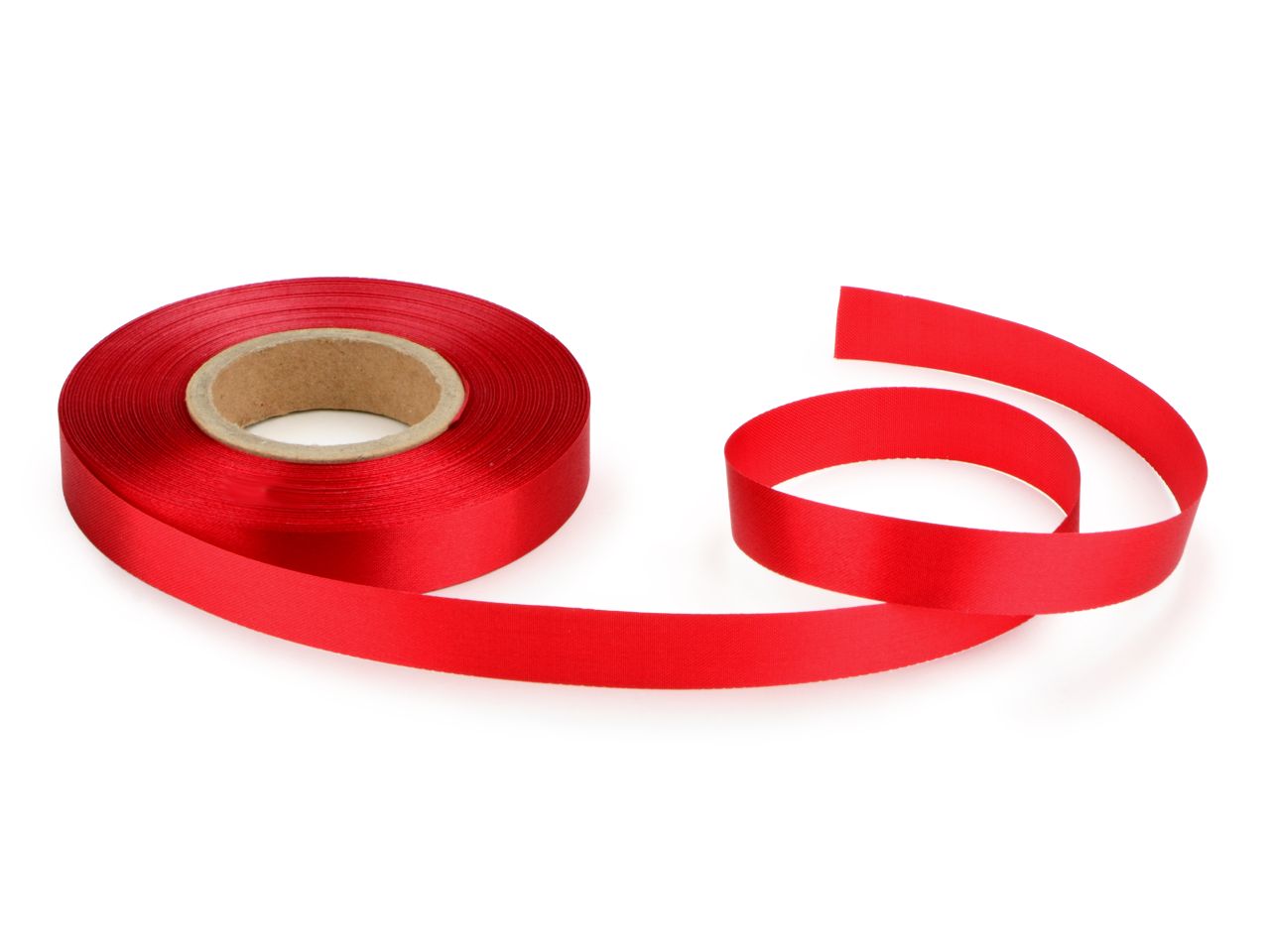 Satinband: Rot, Polyester, 30 Meter à 14 mm