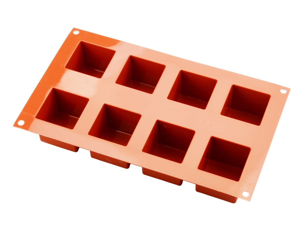 SILIKOMART Silikonform Medi: Würfel, Terracotta, 8 Mulden à 5 x 5 x 5 cm