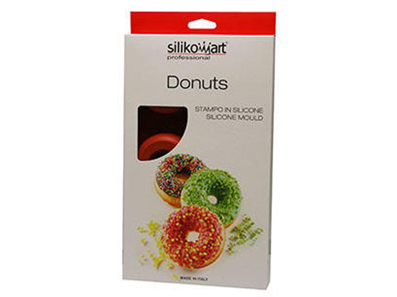 SILIKOMART Silikonform: Donuts, Terracotta, 6 Mulden à 7,5 x 2,8 cm, je 100 ml