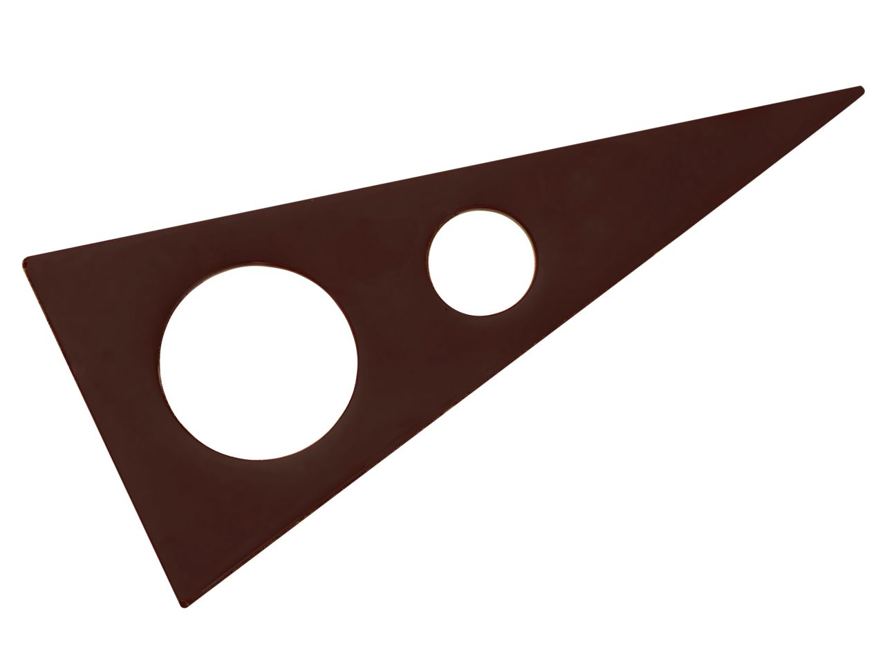 Schokoladen-Gießform: Aufleger Dreieck, Silikon, Cremeweiß, 7 Mulden à 8,4 x 4,2 cm
