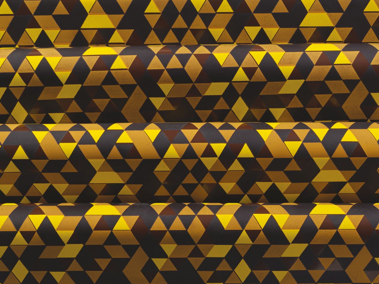Transferfolie: Kaleidoscope, Kakaobutter, Schwarz-Gelb, 40 x 25 cm