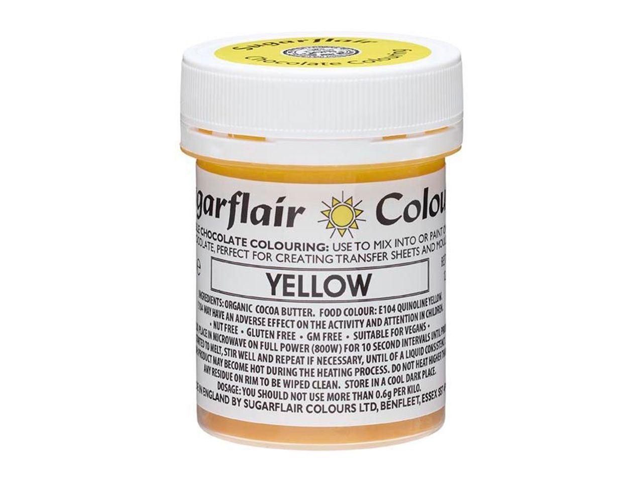 Sugarflair: Schokoladenfarbe Yellow, Gelb, 35 g