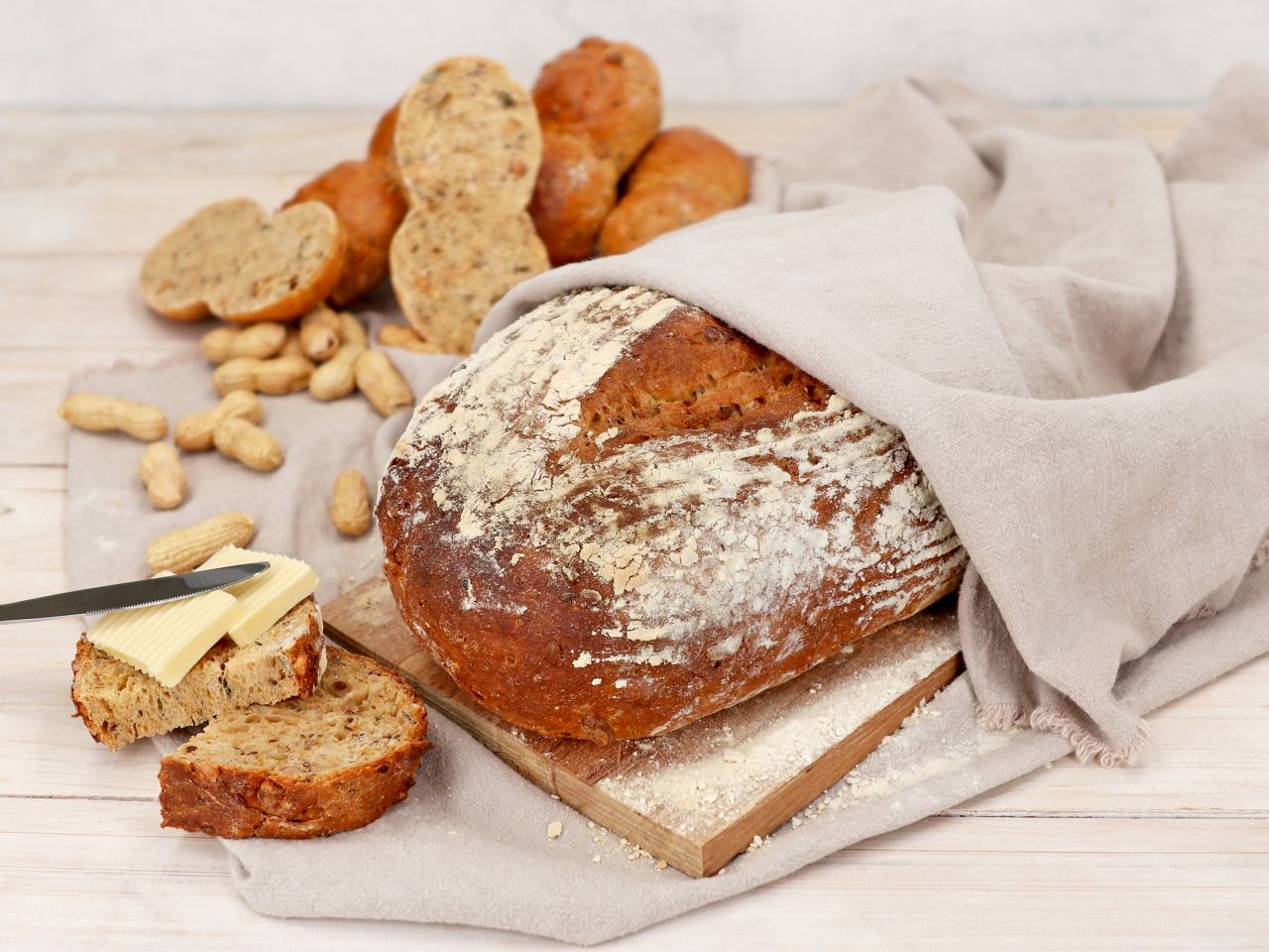 Backmischung Knackige Erdnussbrot und -brötchen 1kg