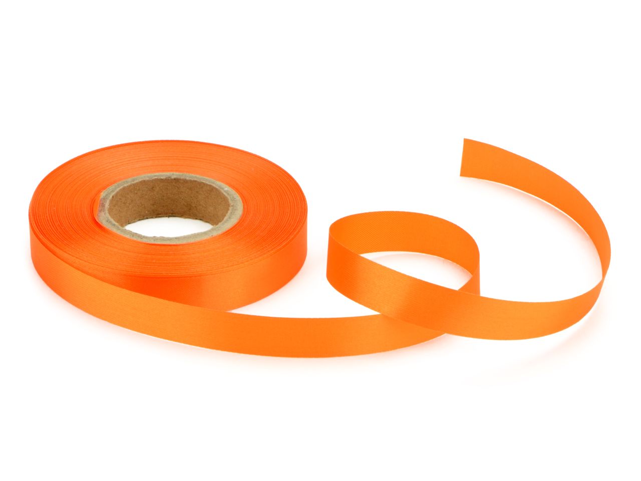 Satinband: Orange, Polyester, 30 Meter à 14 mm