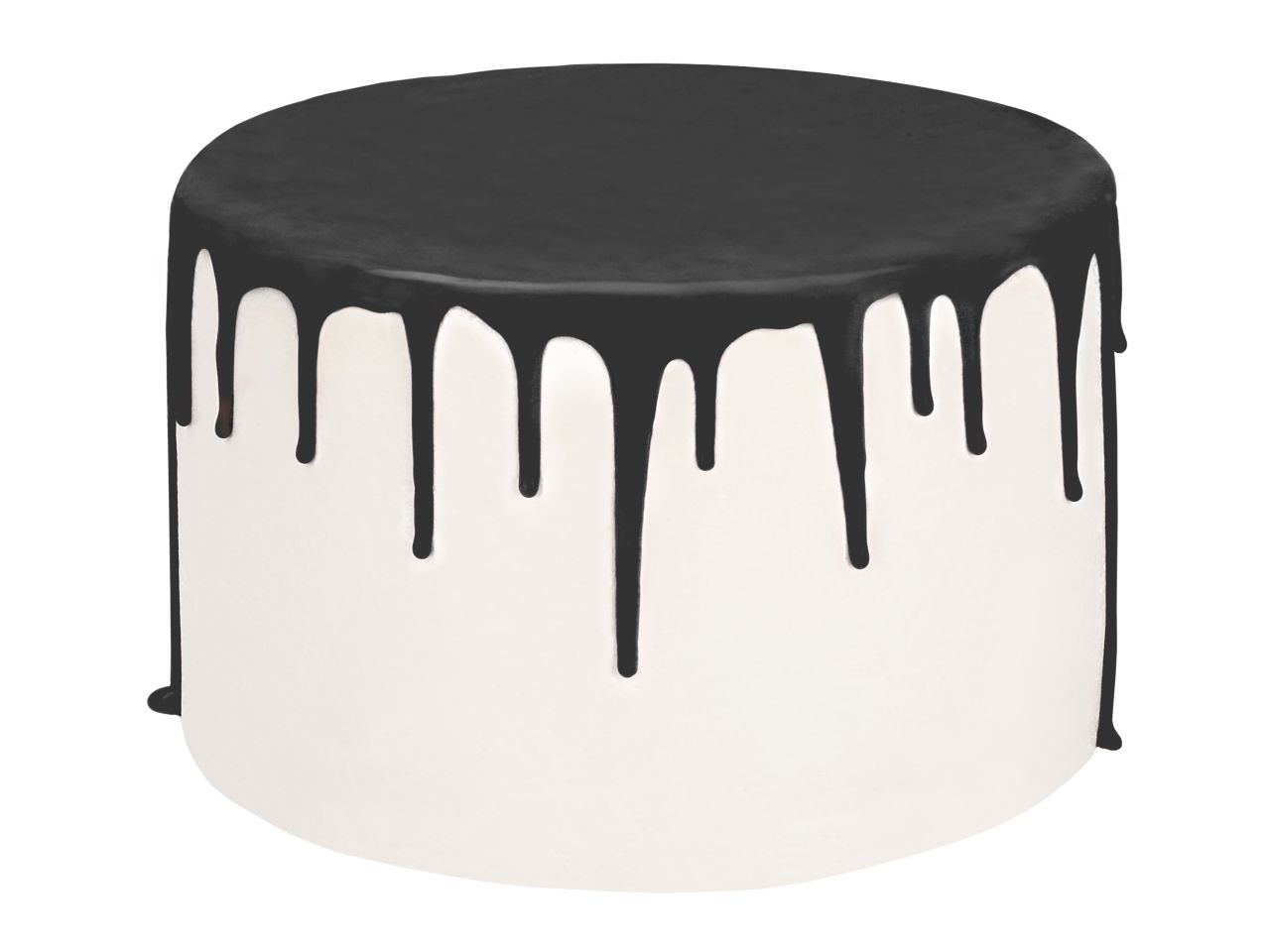 Drip Cake-Glasur Graphite Black, Schwarz, inkl. Spritzflasche, 250 g