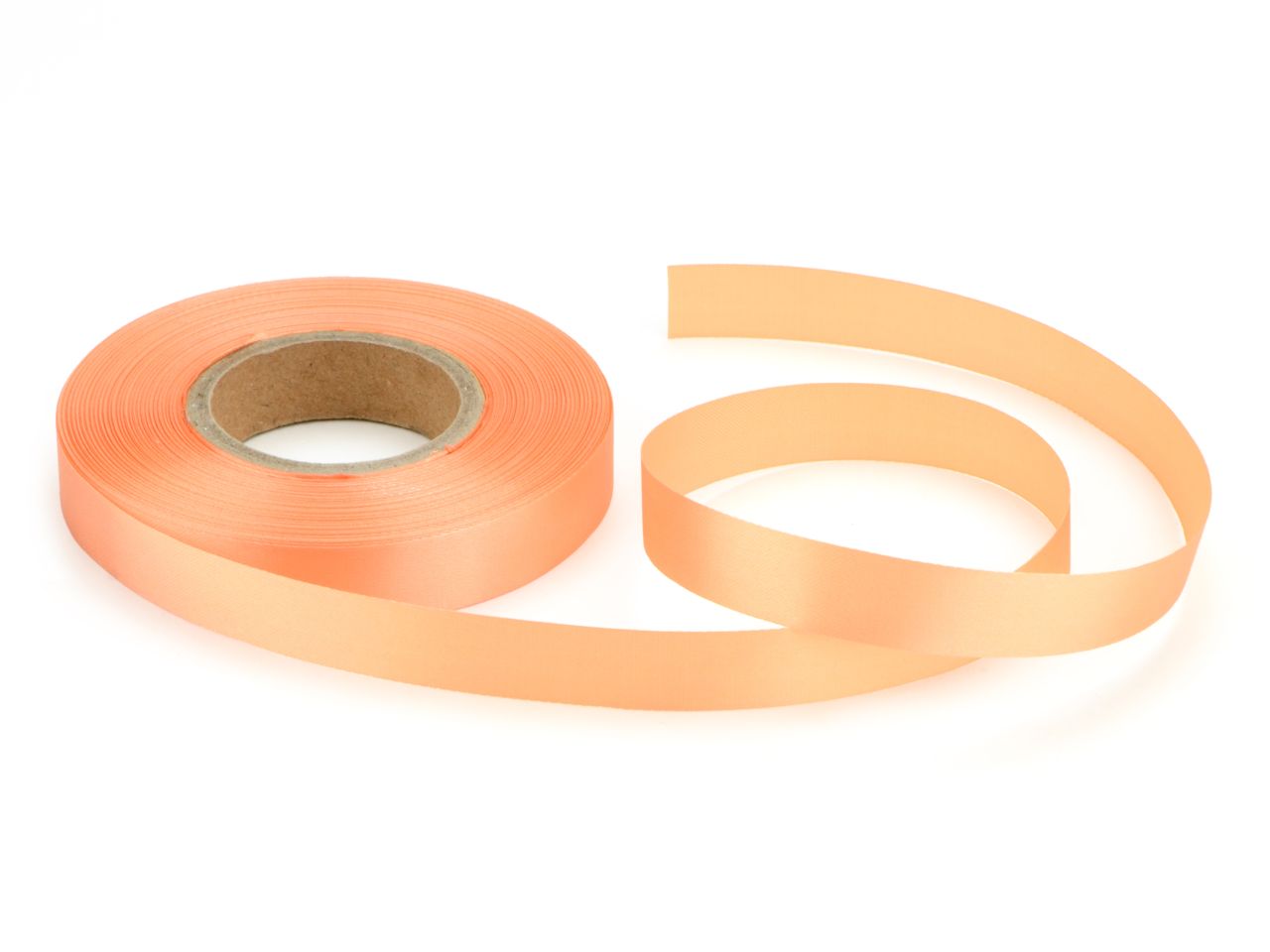 Satinband: Lachs, Polyester, 30 Meter à 14 mm