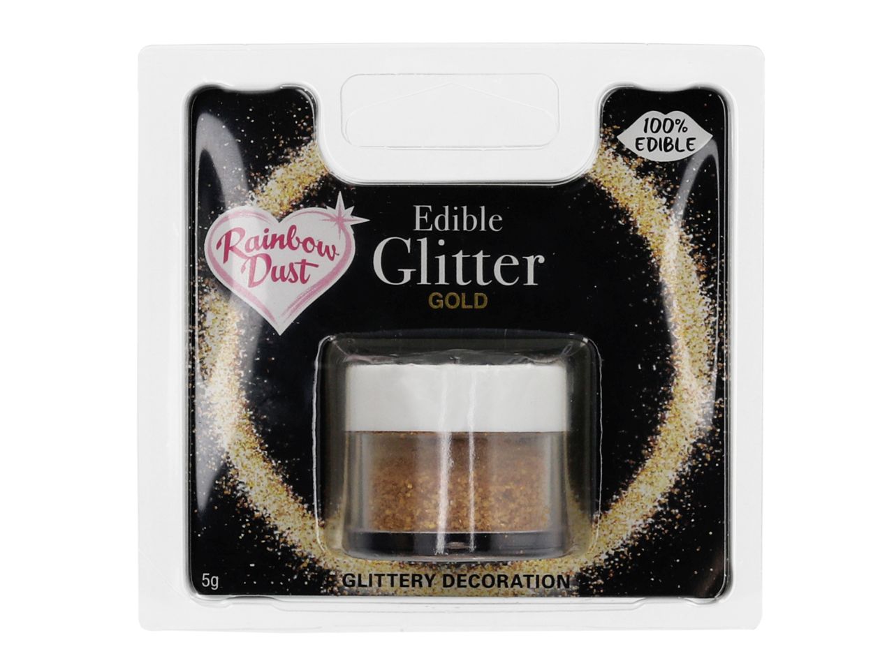 RAINBOW DUST Glitzerpuder: Sparkle Dust Gold, essbar, Döschen à 5 g