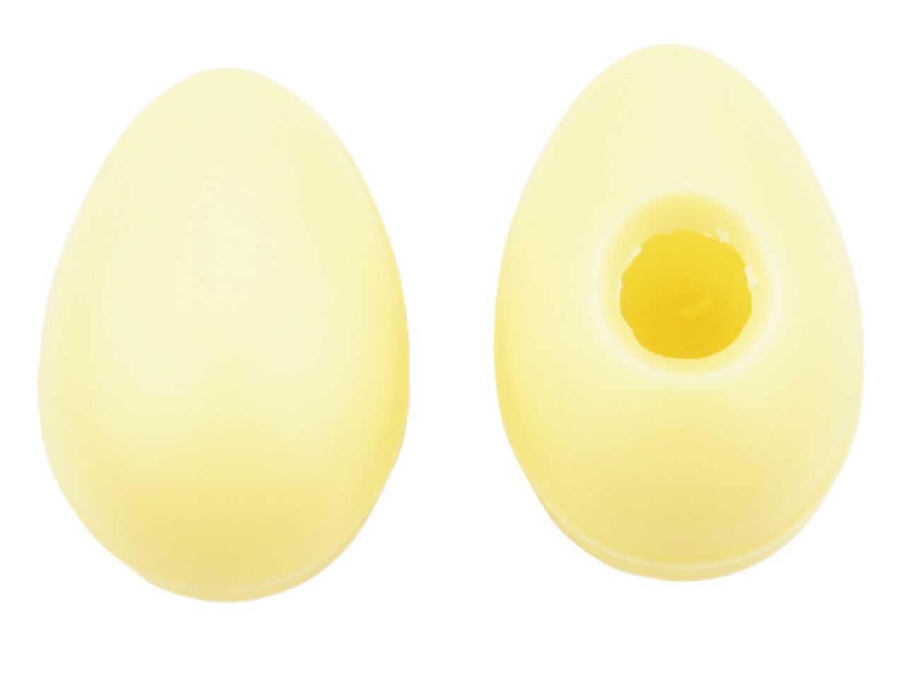 Pralinen-Hohlkörper: Medium-Eier, weiße Schokolade, 1 Folie/45 Stück à 39 x 26 x 25 mm (4,4 g)