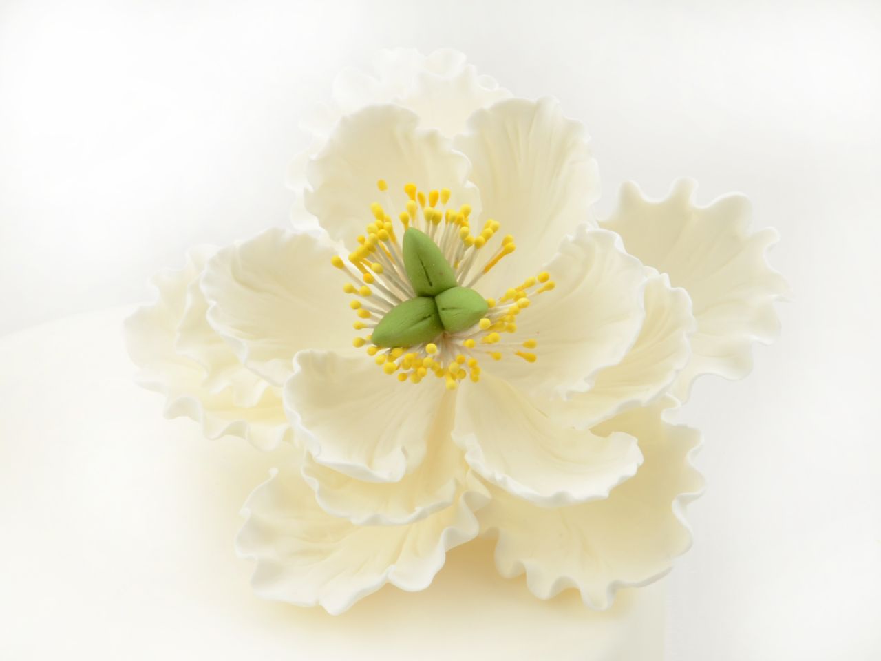 Feinzucker-Blüte Peony white, 11,4 cm