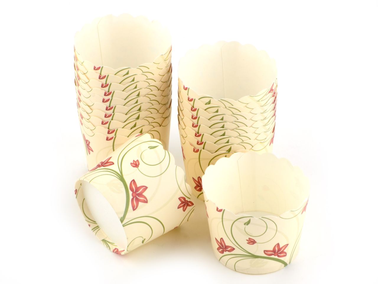 Cupcakes-Becher: Blumen, 20 Stück à 50 x 43 mm