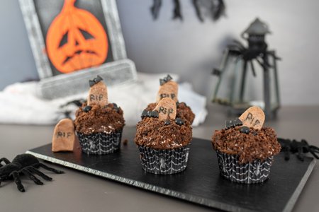 Halloween-Muffins Gruselgrab