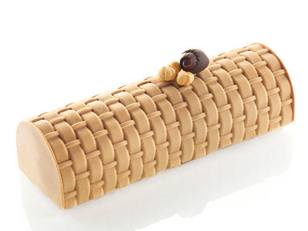 SILIKOMART Silikonform-Kit: Bûche Vienna, Weiß & Schwarz, 2-teilig, 25 x 9 x 7 cm, 1,3 L