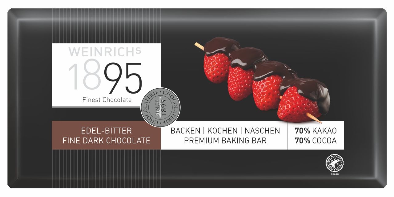 Backschokolade 70% Edel-Bitter, Premium, 250 g