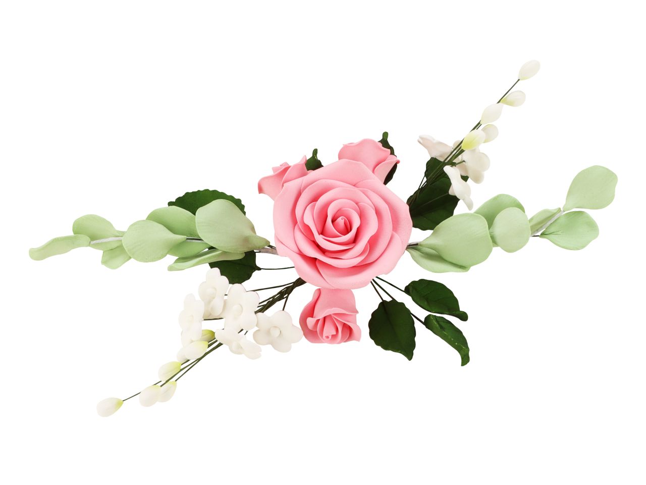Feinzucker-Bouquet Rosen pink , 25 cm