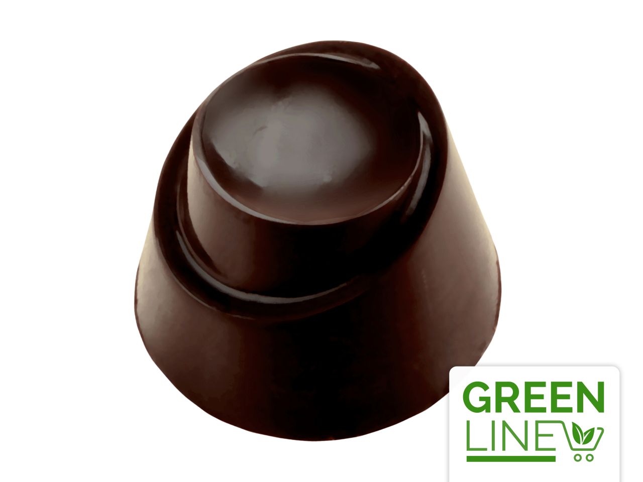 Schokoladenform: Dolce, Kunststoff, transparent, 21 Mulden á 28 x 22 mm