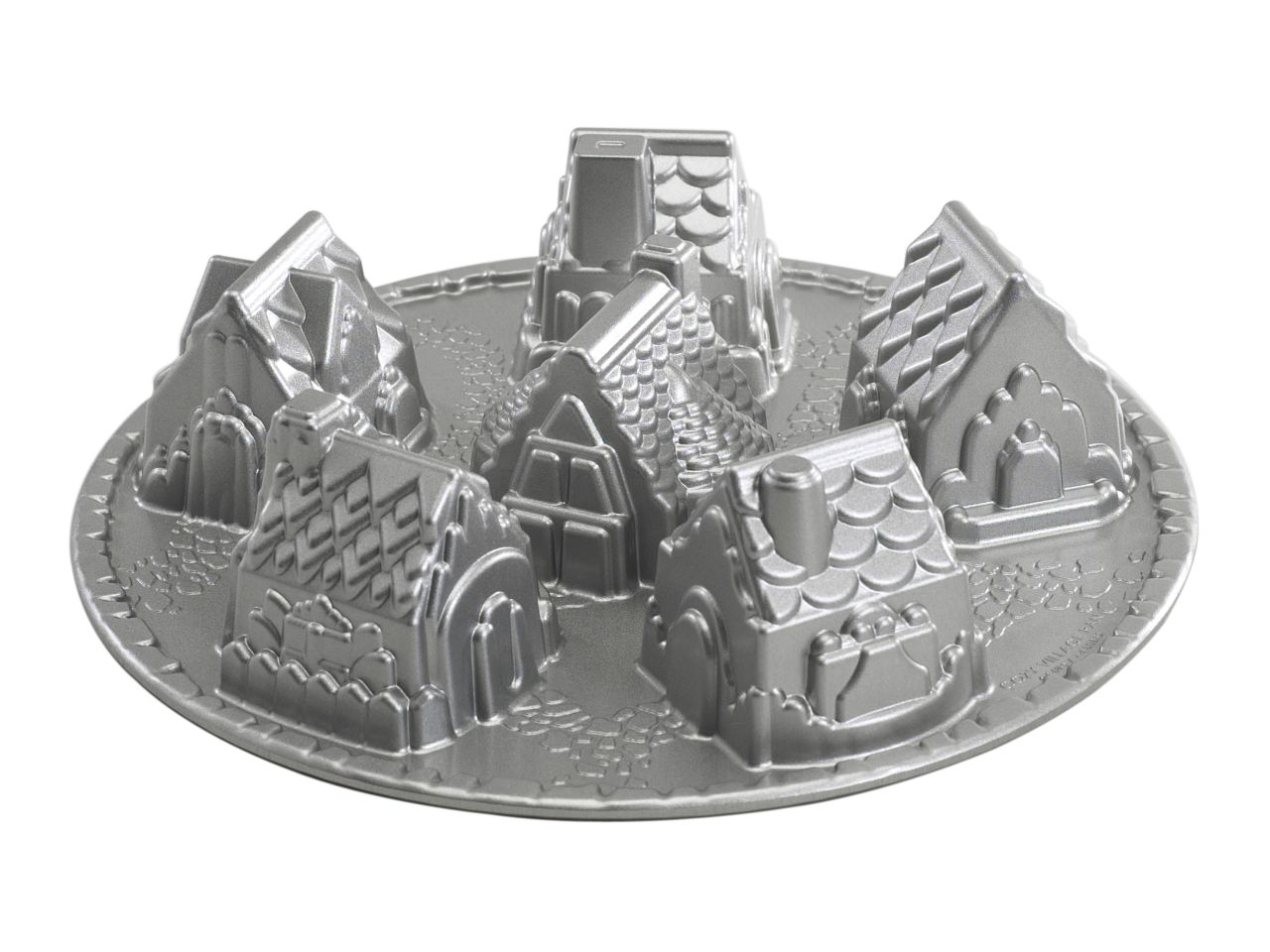 Nordic Ware: Aluguss-Backform Cozy Village, Antihaft, 1,4 L, 6 Mulden à 8 x 7,5 cm in 6 Designs