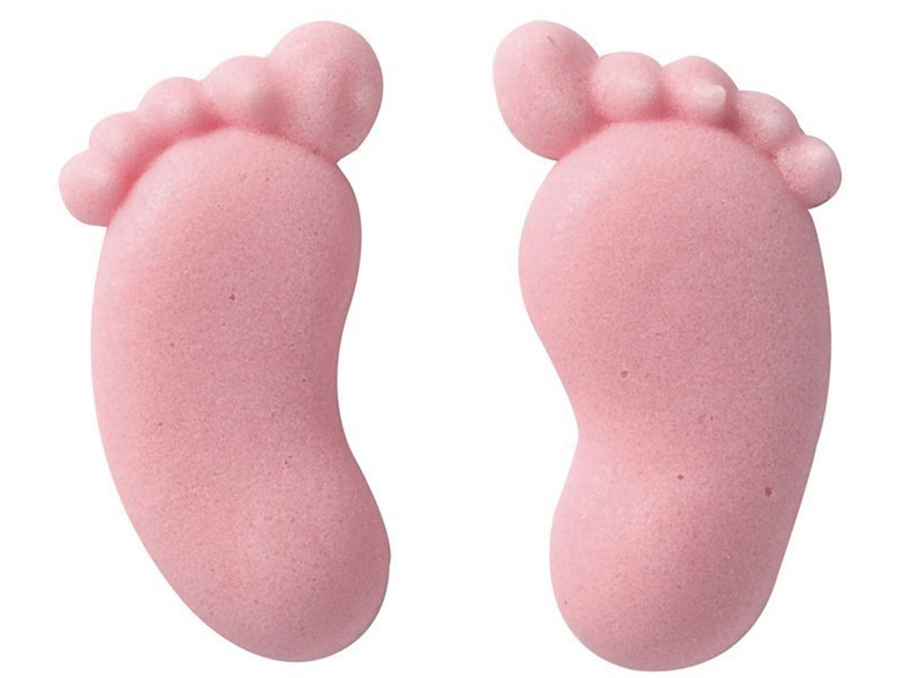 Culpitt: Zuckerdekor Babyfüßchen Pink, Rosa, 100 Stück à 24 mm