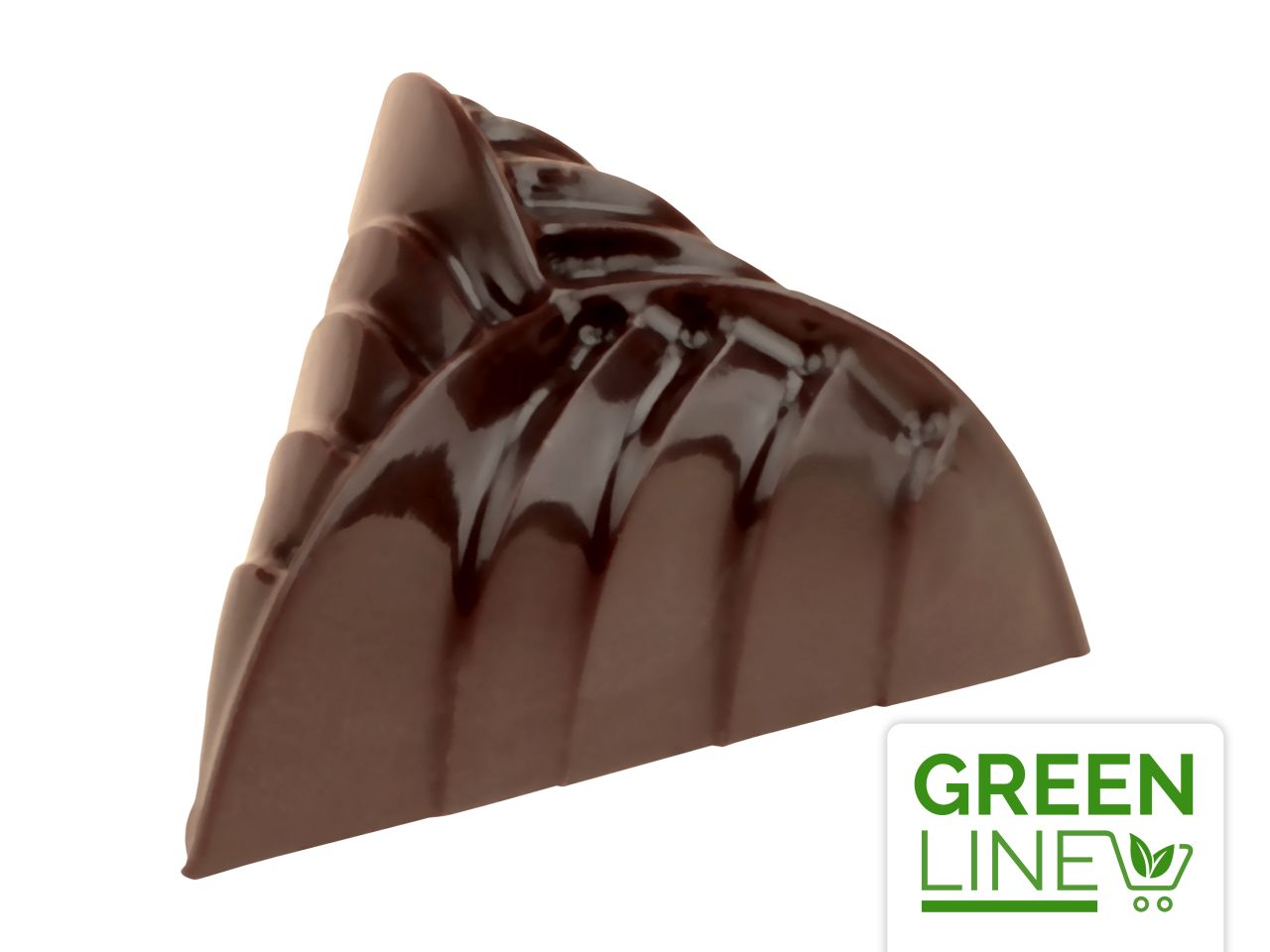 Schokoladenform: Elegance, Kunststoff, transparent, 18 Mulden á 34 x 20 mm