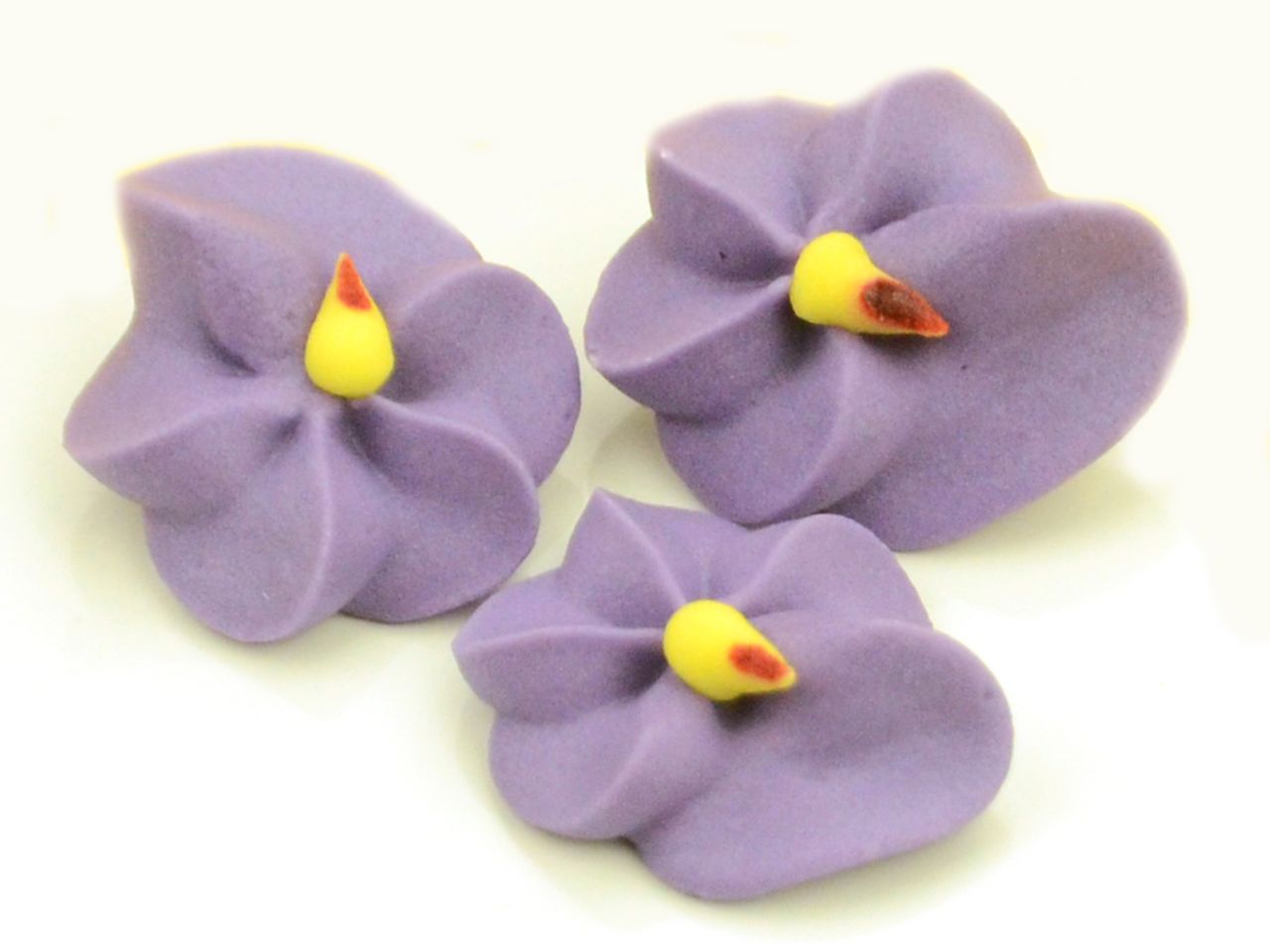 Zuckerblumen Veilchen, Violett, 10 Stück, 25 x 20 x 7 mm