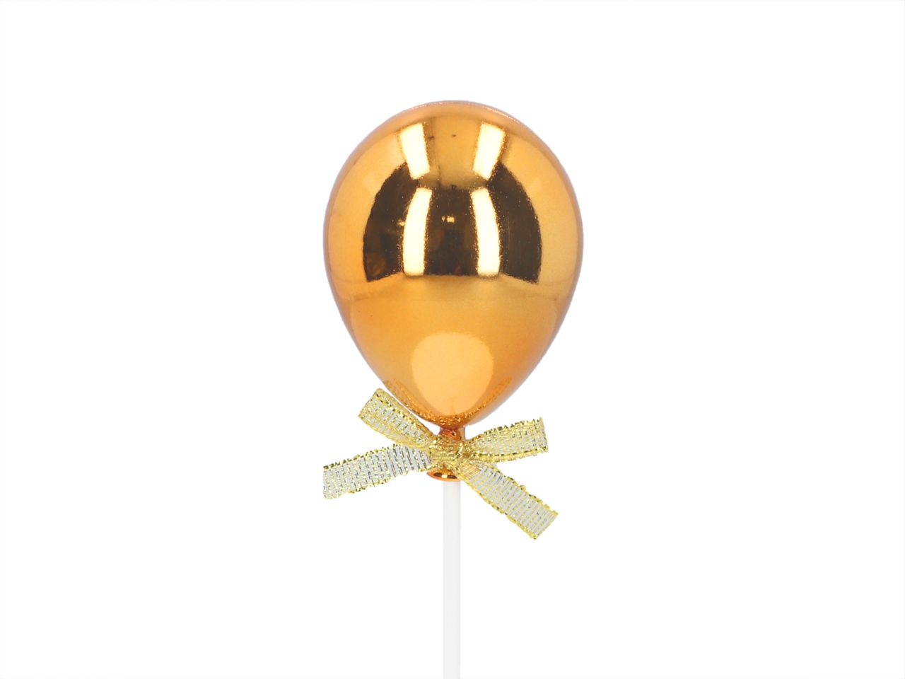 Cake Topper: 3D-Ballon, glänzendes Gold, 4,5 x 7 x 4,5 cm