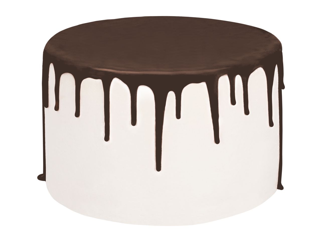 Drip Cake-Glasur Chocolate Brown, Kakao-Geschmack, Dunkelbraun, inkl. Spritzflasche, 250 g