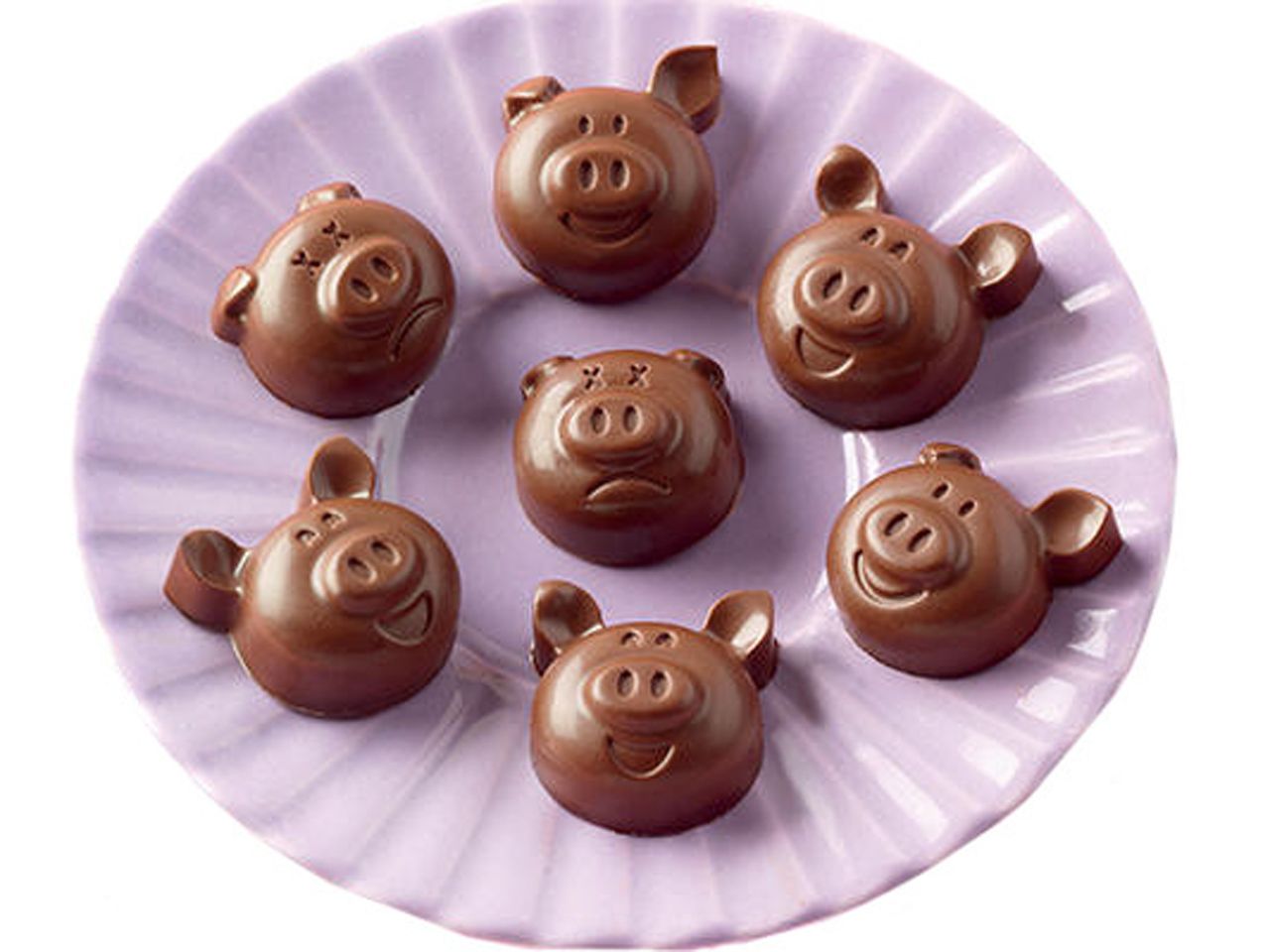 Silikon-Pralinenform Choco Pigs