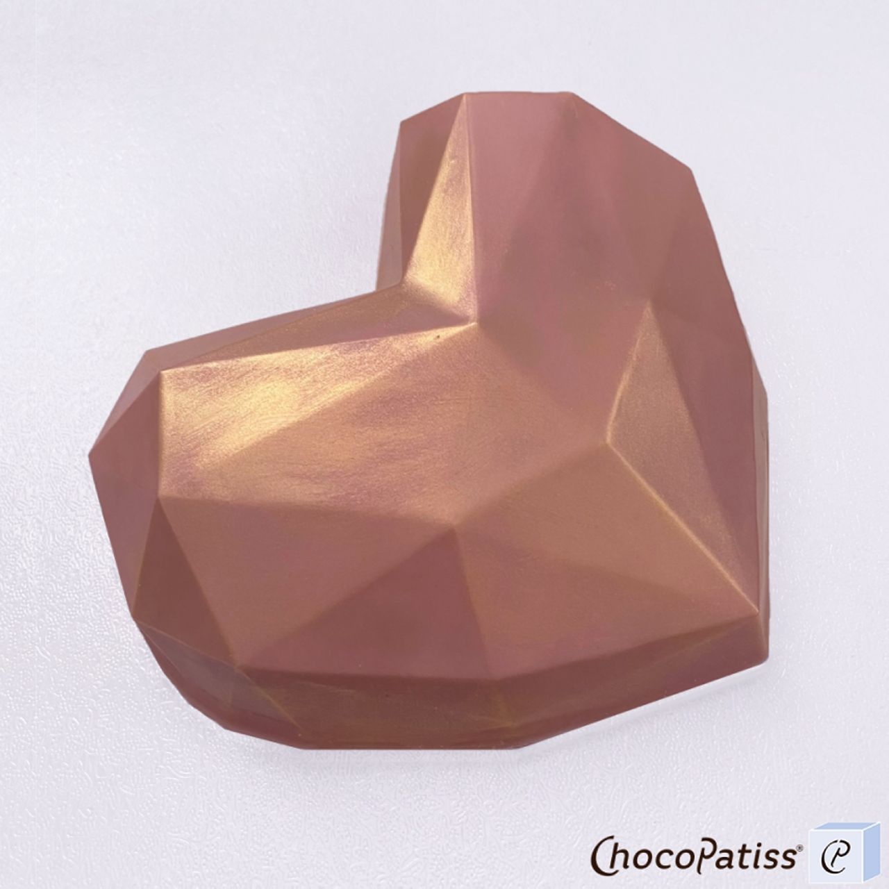 Schokoladenform Diamantherz, L, 13,5x15x4 cm