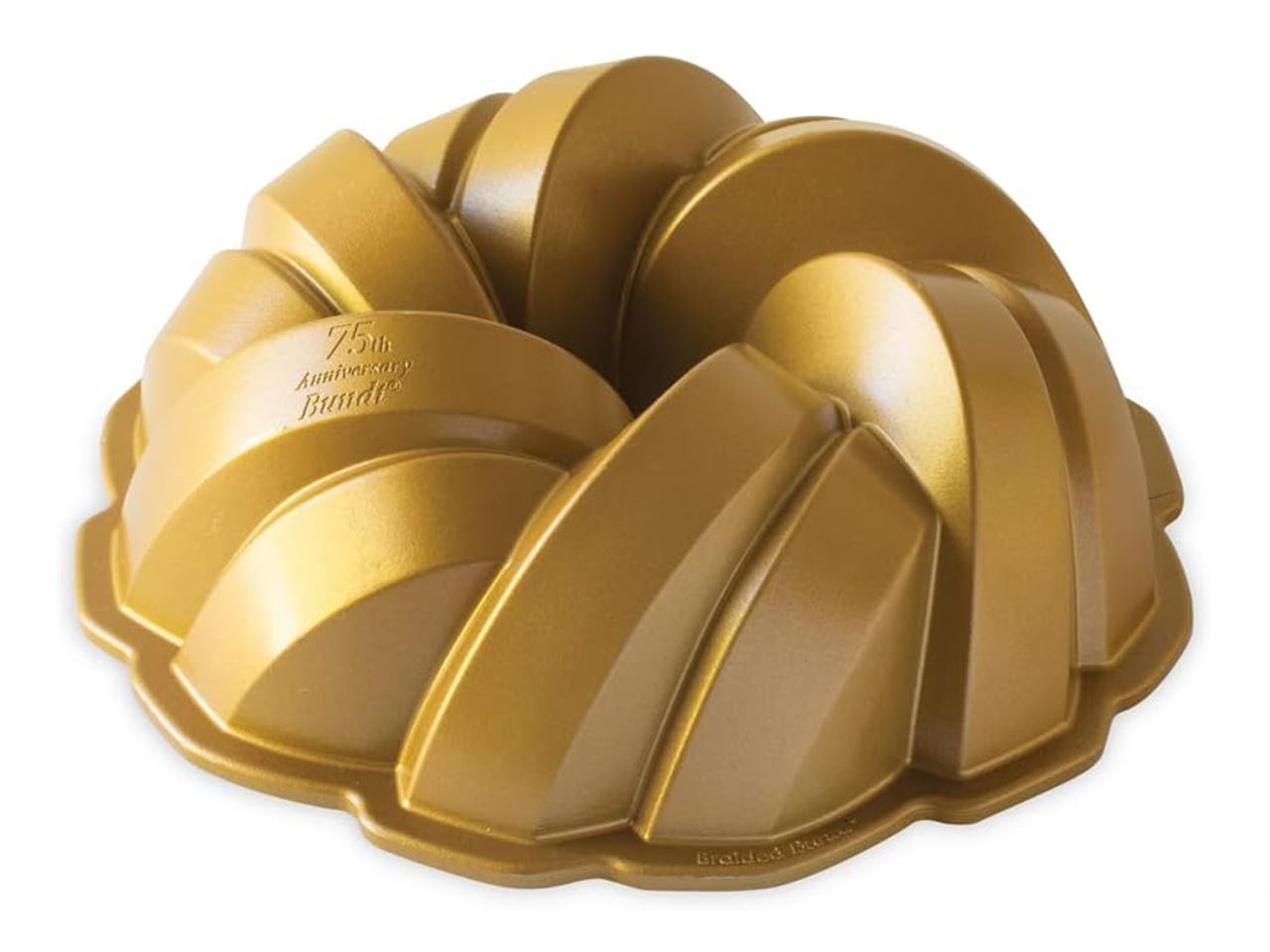 Nordic Ware: Aluguss-Backform 75th Anniversary Braided Bundt, Antihaft, 2,8 L, 24,5 x 10 cm