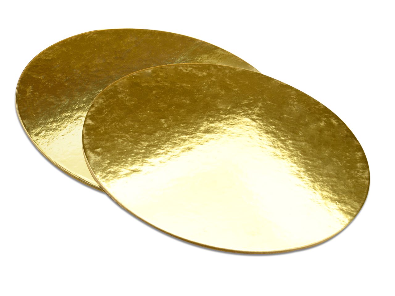 Cakeboard: Golden Plates, goldglänzend, 2 Stück à 35 cm, 2,5 mm