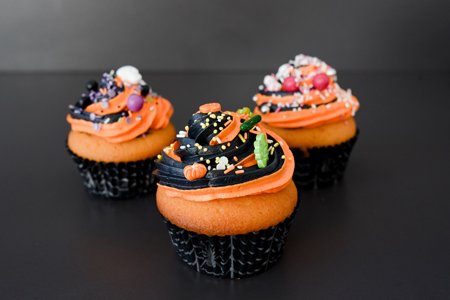 Halloween-Muffins zweifarbig