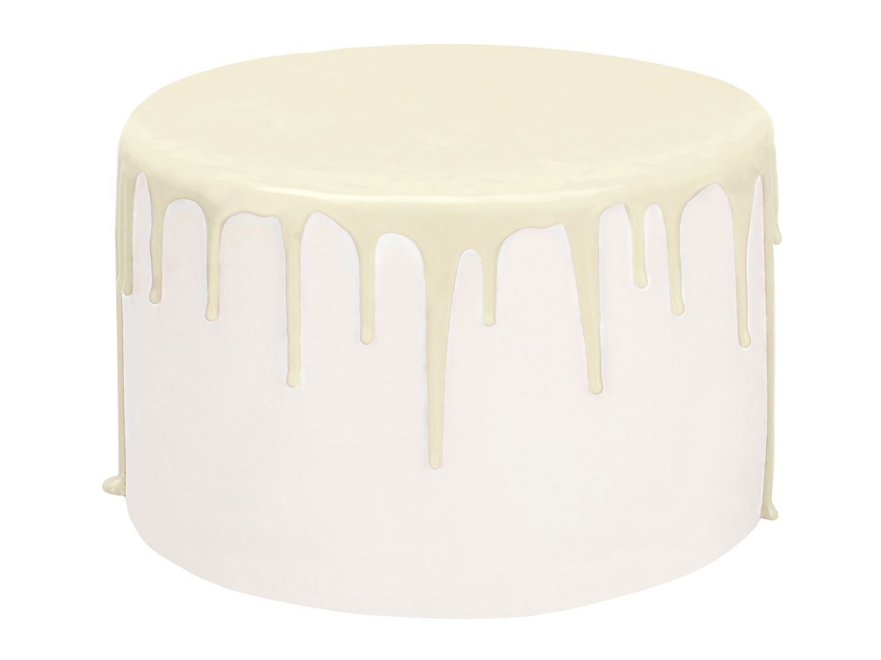 Drip Cake-Glasur Pearl White, Perlweiß, inkl. Spritzflasche, 250 g